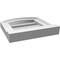 Ekena Millwork Arch Top Surface Mount PVC Gable Vent: Non-Functional, w/2"W x 1-1/2"P Brickmould Frame, 42"W x 42"H GVPAR42X4202SN - alternate 4